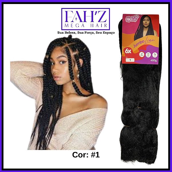 Cabelo Para Trança Super Jumbo Braid Hello Hair+