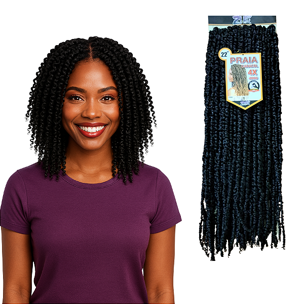 Cabelo Fibra Premium Organico Praia Twist Caracol Crochet 4x 360G