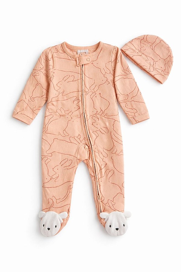 Macacão de bebê coelho
