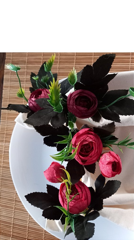 Porta Guardanapos Flores Madeira R$21,90 cd