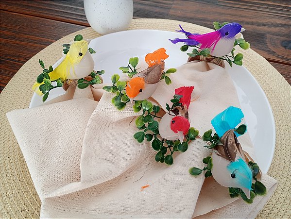 Porta Guardanapo Passarinhos coloridos R$22,90 cd