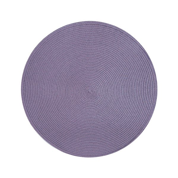 Jogo Americano Redondo Lilás Trançado 38cm R$9,99cd