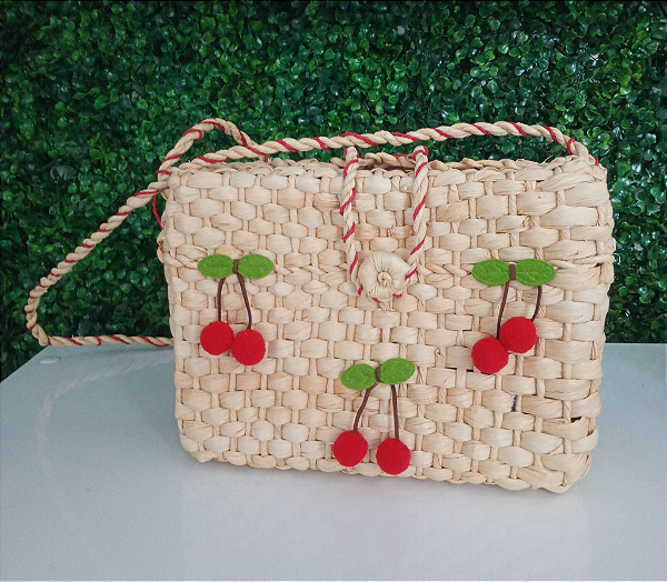 Bolsa Tiracolo Cereja Palha