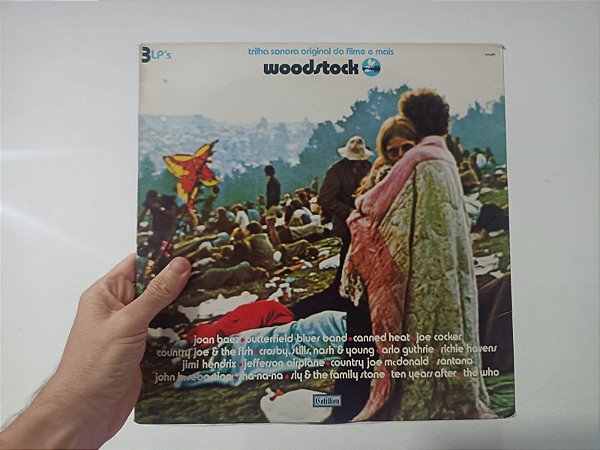 Lp Woodstock - Trilha original do filme (triplo, 1989)