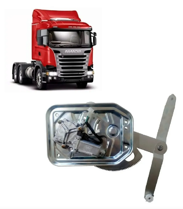 MÁQUINA VIDRO ELÉTRICA CAMINHÃO SCANIA SERIE 4-5 98D DIREITA C/ MOTOR ORIGINAL 24V