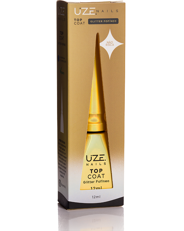 TOP COAT GLITTER FOFÍNEO UZE NAILS - 12ML