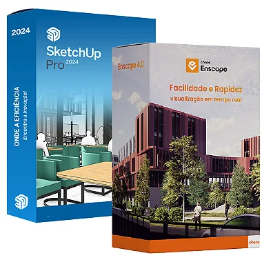 SketchUp 2024 + Enscape – Windows e Mac – Licença Original Vitalícia – C\ Nota Fiscal – Envio imediato por e-mail