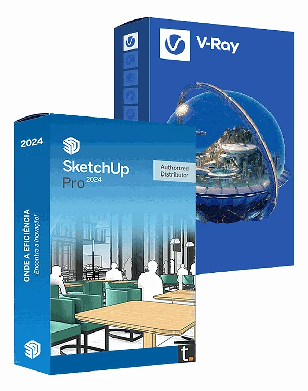 SketchUp 2024 + V-ray – Windows e Mac – Licença Original Vitalícia – C\ Nota Fiscal – Envio imediato por e-mail