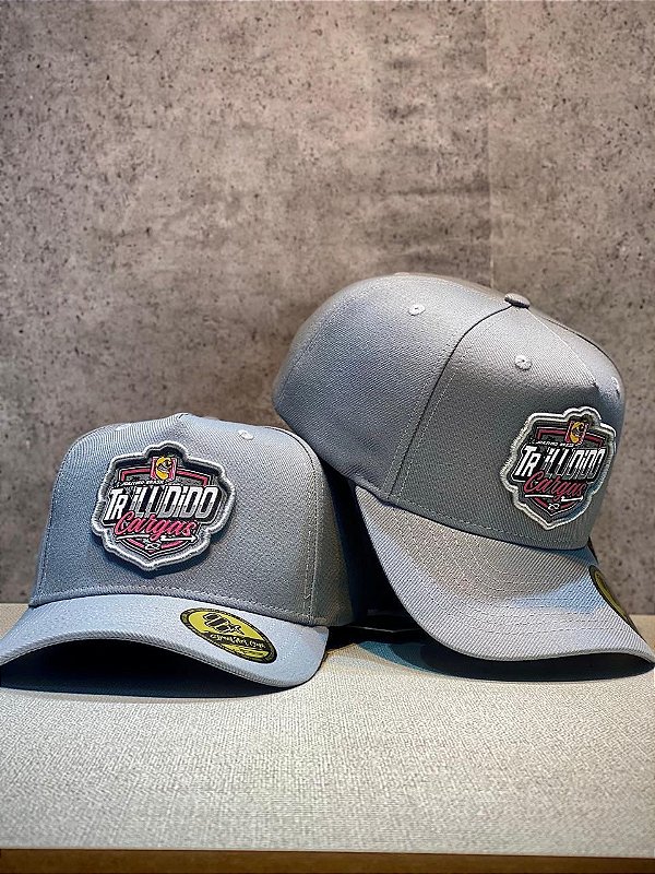 Boné Trucker Aba Curva  Cinza