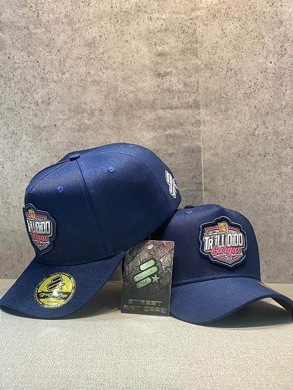 Boné Trucker Aba Curva Azul Marinho