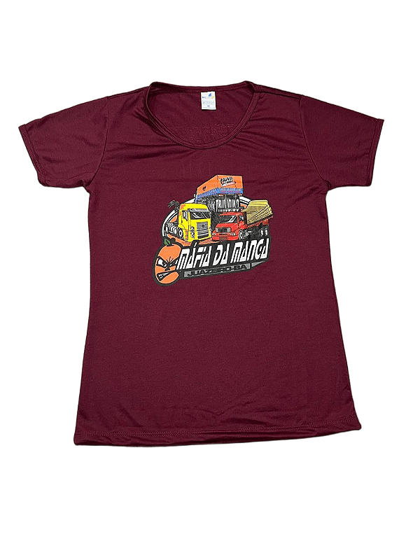 Camiseta Tr Iludido Vinho Baby Look