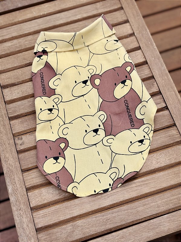 Camisa Ursinhos Amarela e Marrom
