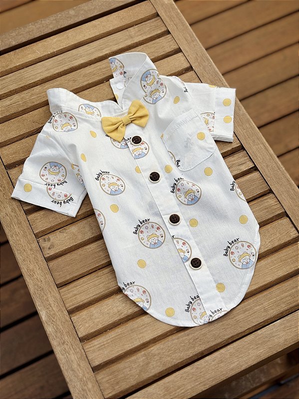 Camisa Happy Mostarda com Gravata