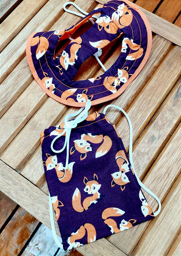 Kit Sacochila e Boné Raposinha