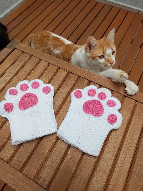 Par de Luvas Patinhas de Gato