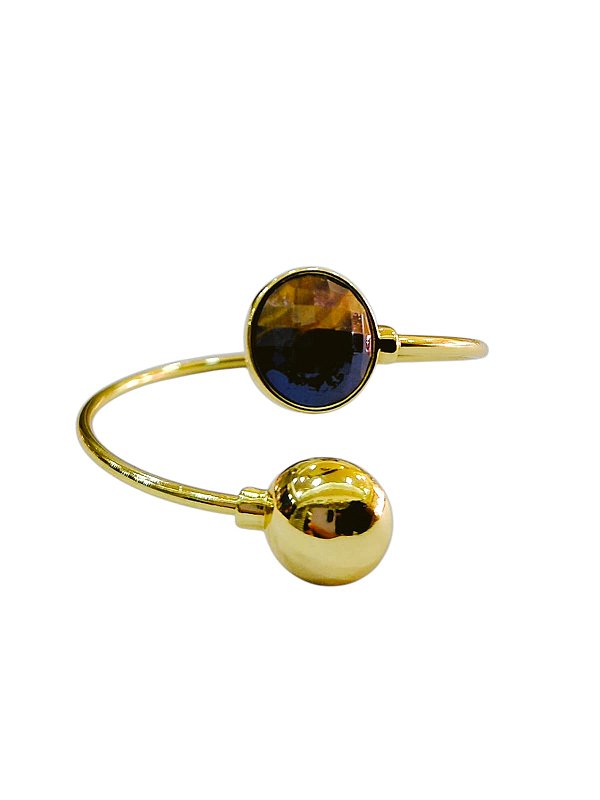 BRACELETES SEMI JOIAS PEDRAS NATURAIS OLHO DE TIGRE PEROLADA