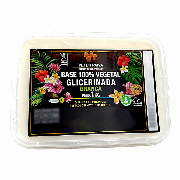 Base Branca para Sabonete Glicerinado 100% Vegetal 1kg Peter Paiva