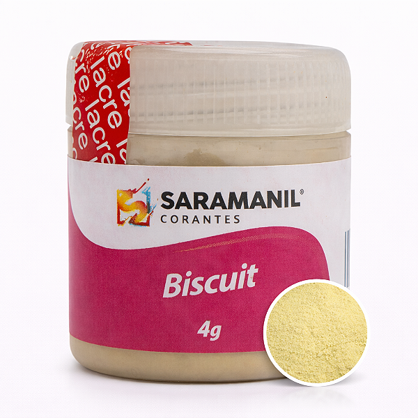 Corante em Pó para Biscuit Amarelo Fosco 4grs Saramanil