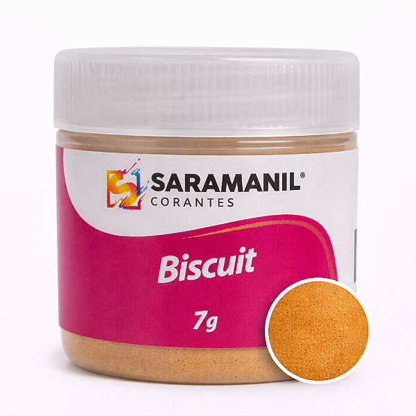Corante em Pó para Biscuit Caramelo 7grs Saramanil