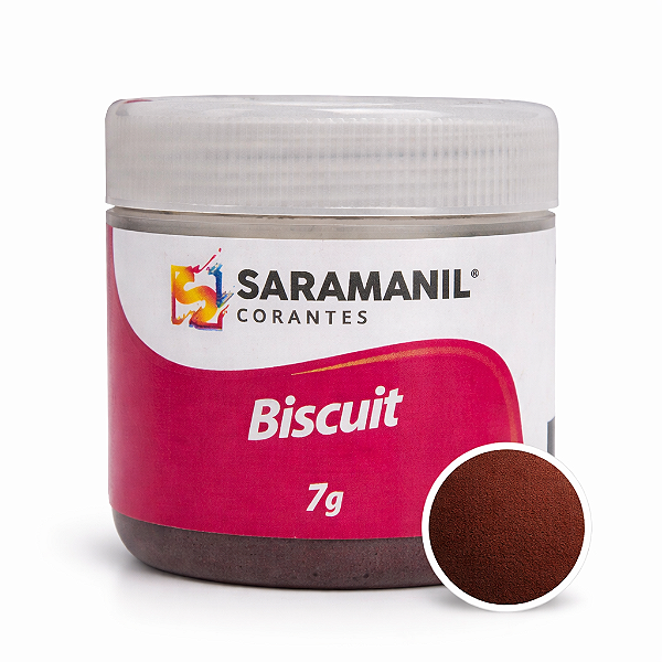 Corante em Pó para Biscuit Marrom Café 7grs Saramanil
