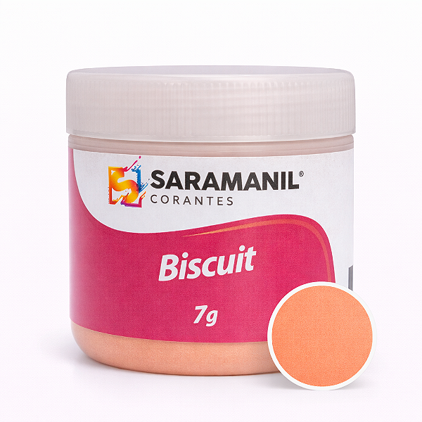 Corante em Pó para Biscuit Pêssego 7grs Saramanil