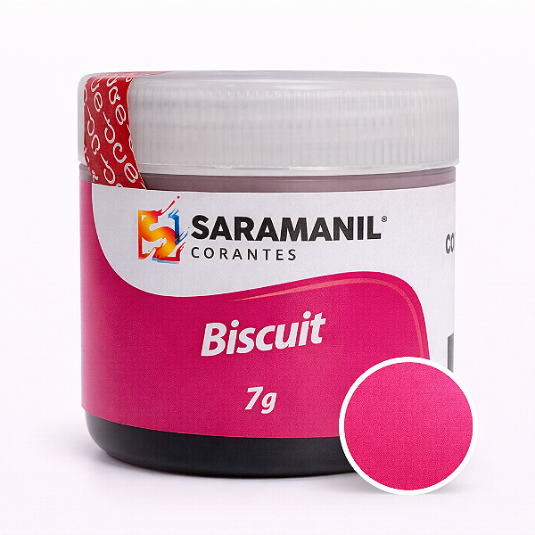 Corante em Pó para Biscuit Rosa Incrível 7grs Saramanil