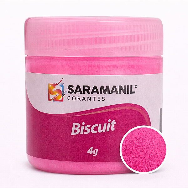Corante em Pó para Biscuit Rosa Tutti-Frutti 4grs Saramanil