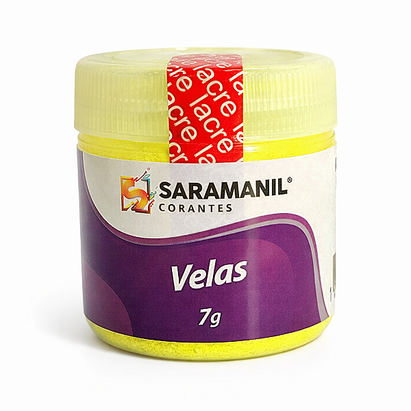 Corante em Pó para Velas Anilina 7g Amarelo Limão Fluorescente Saramanil