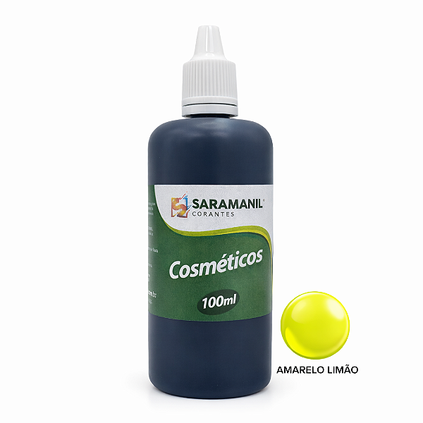 Corante Líquido Cosmético Sabonete 100ml Amarelo Limão Saramanil
