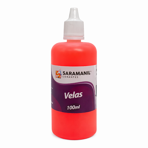 Corante Líquido para Velas 100ml Laranja Fluorescente Saramanil