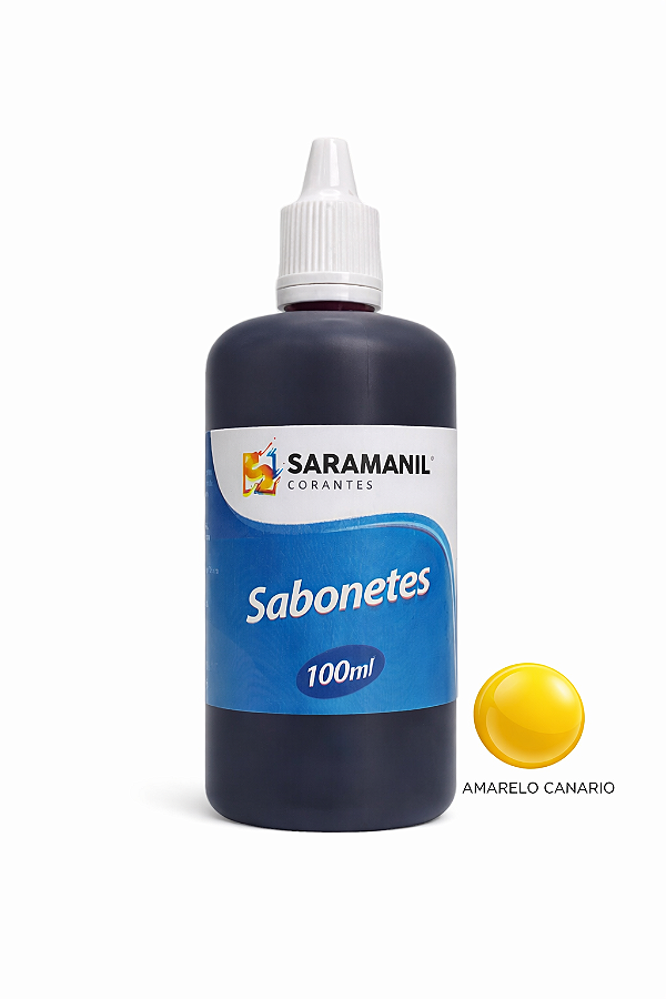 Corante Líquido Sabonete 100ml Amarelo Canário Saramanil