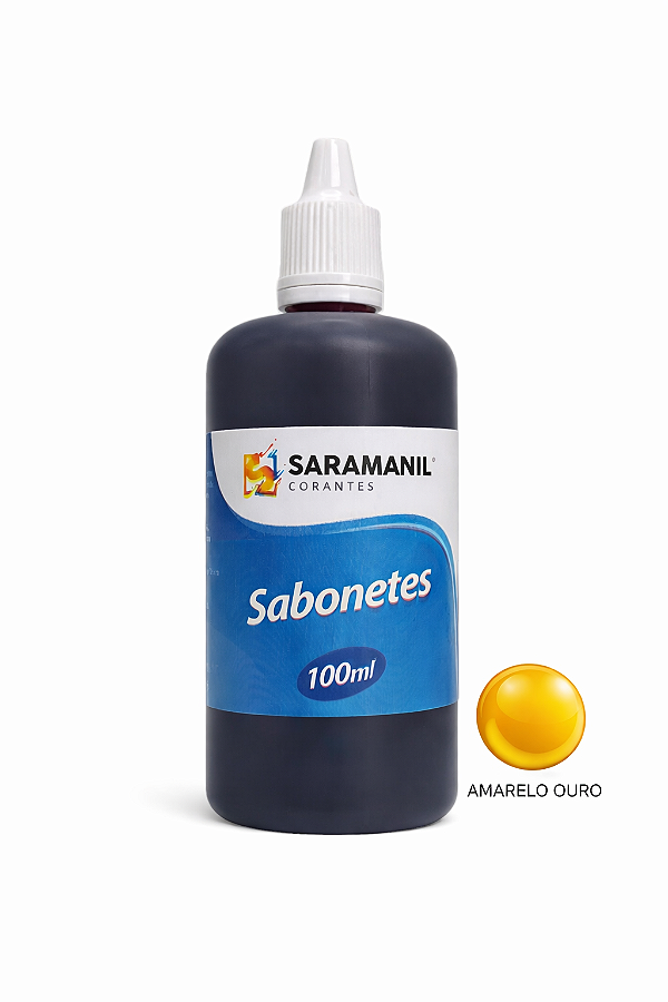 Corante Líquido Sabonete 100ml Amarelo Ouro Saramanil