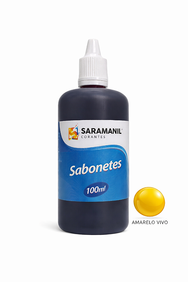 Corante Líquido Sabonete 100ml Amarelo Vivo Saramanil