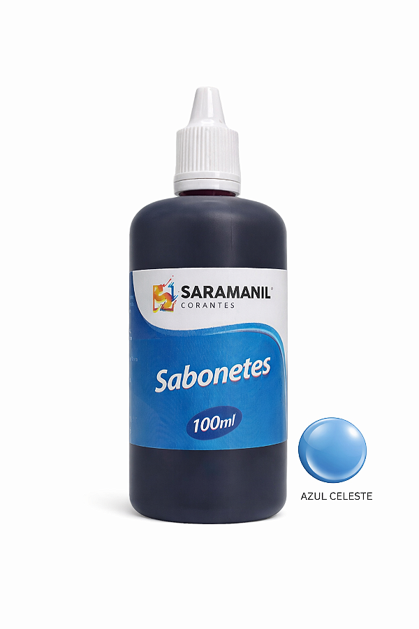 Corante Líquido Sabonete 100ml Azul Celeste Saramanil