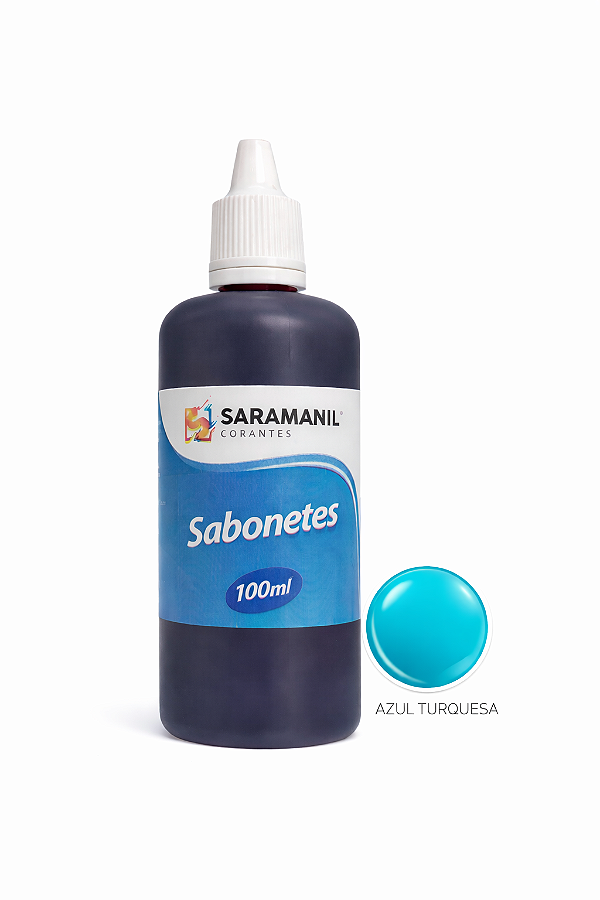 Corante Líquido Sabonete 100ml Azul Turquesa Saramanil