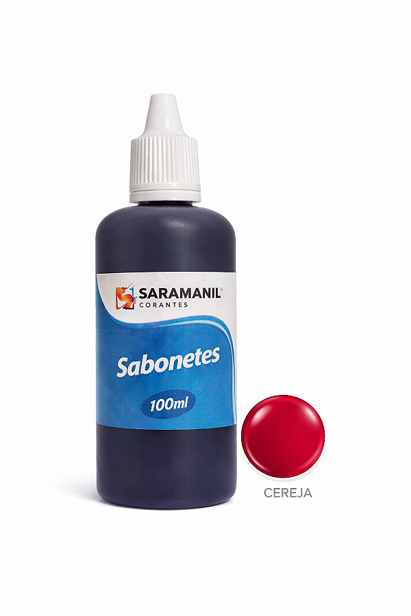 Corante Líquido Sabonete 100ml Cereja Saramanil