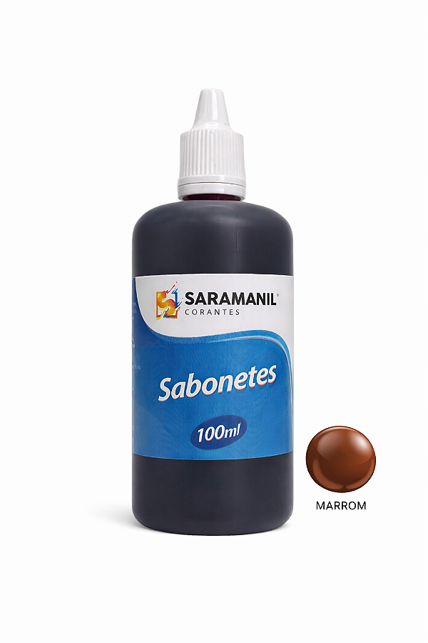 Corante Líquido Sabonete 100ml Marrom Saramanil