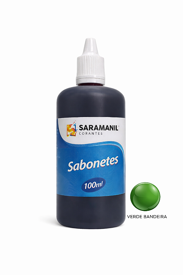 Corante Líquido Sabonete 100ml Verde Bandeira Saramanil