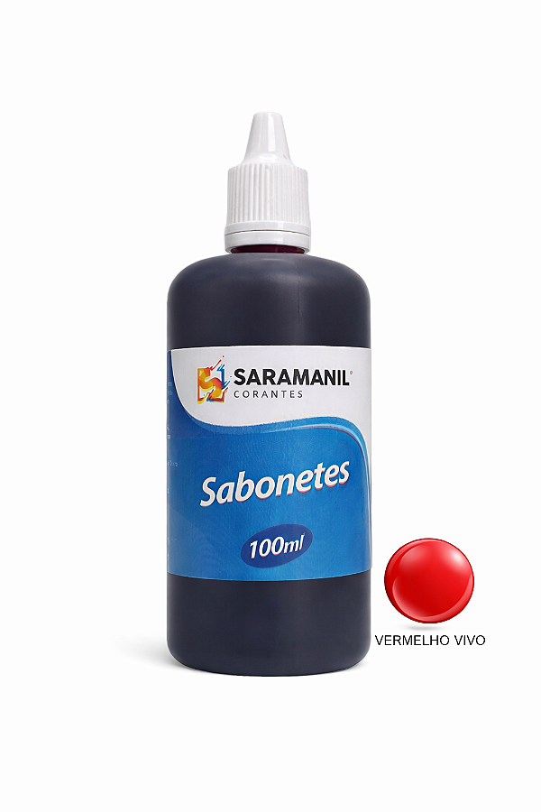 Corante Líquido Sabonete 100ml Vermelho Vivo Saramanil