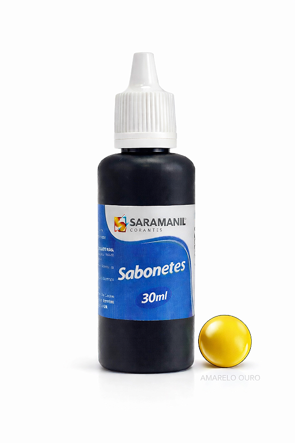 Corante Líquido Sabonete 30ml Amarelo Ouro Saramanil