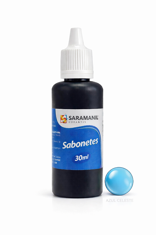 Corante Líquido Sabonete 30ml Azul Celeste Saramanil