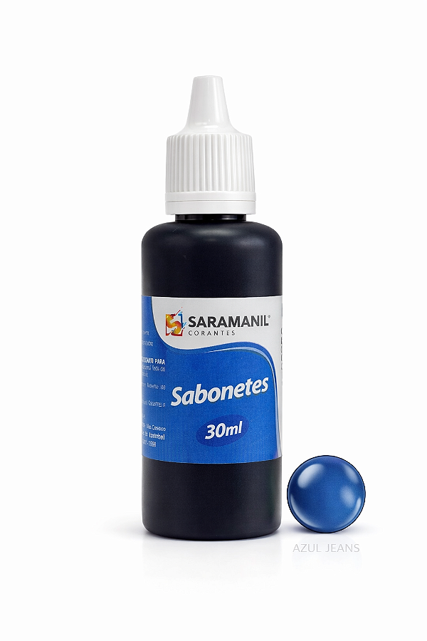 Corante Líquido Sabonete 30ml Azul Jeans Saramanil