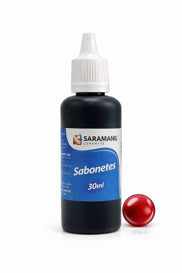 Corante Líquido Sabonete 30ml Cereja Saramanil