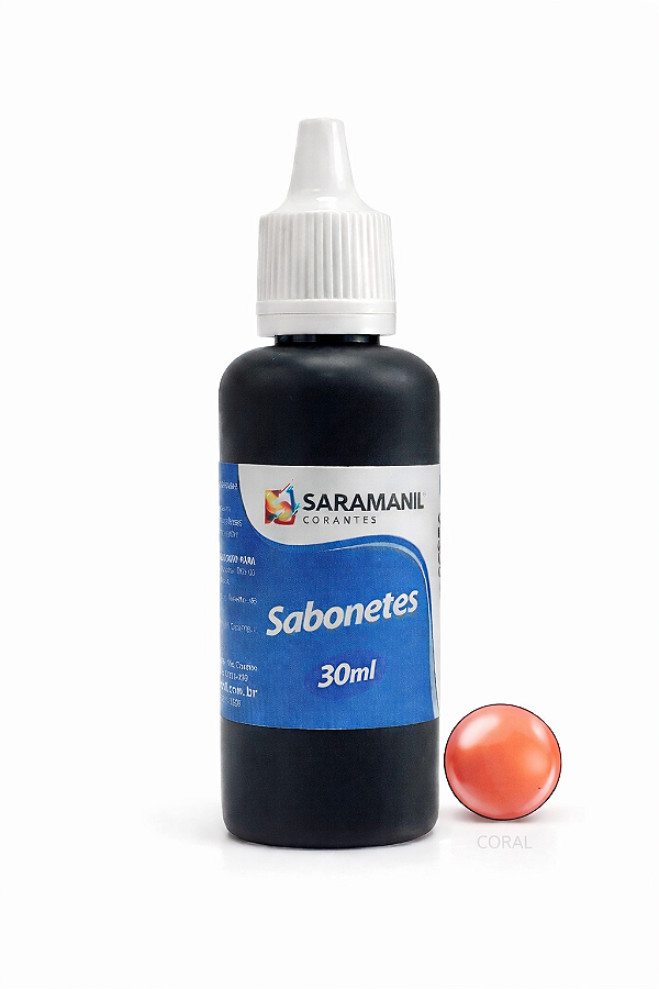 Corante Líquido Sabonete 30ml Coral Saramanil