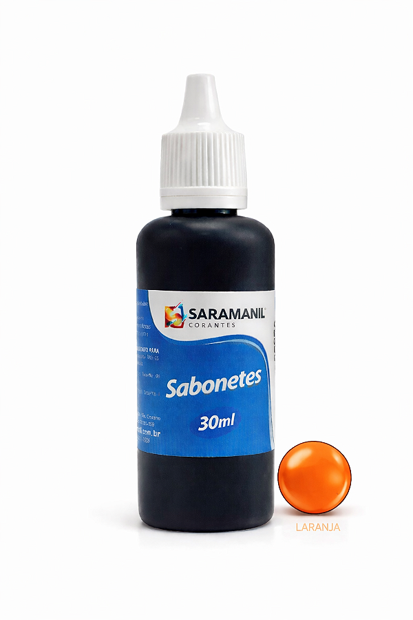 Corante Líquido Sabonete 30ml Laranja Saramanil