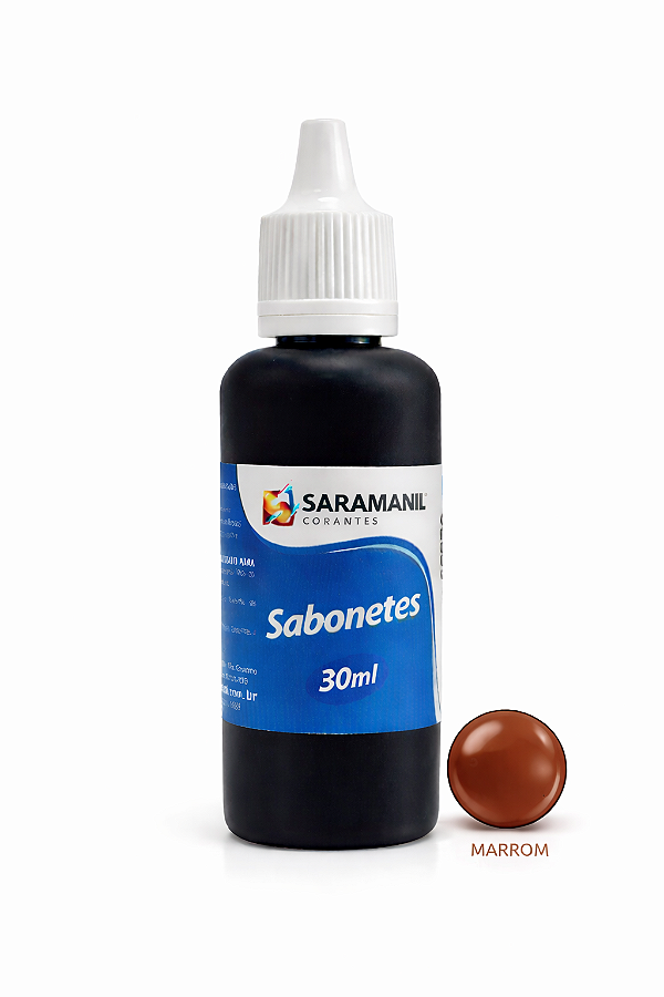 Corante Líquido Sabonete 30ml Marrom Saramanil