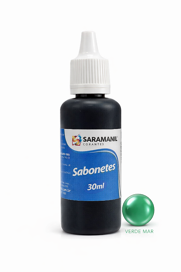 Corante Líquido Sabonete 30ml Verde Mar Saramanil