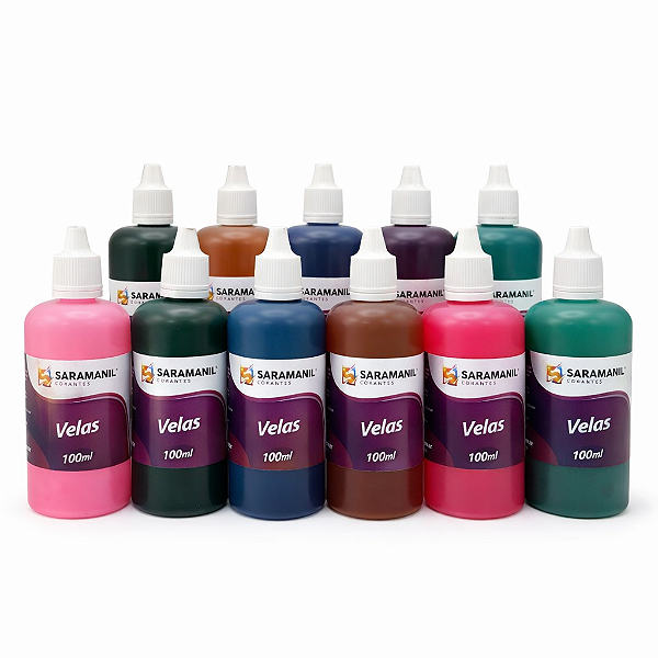 Kit 10 Corante Líquido para Velas 100ml Saramanil