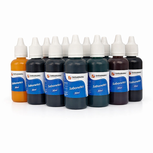 Kit 11 Corante Líquido p/ Sabonetes 30ml Saramanil