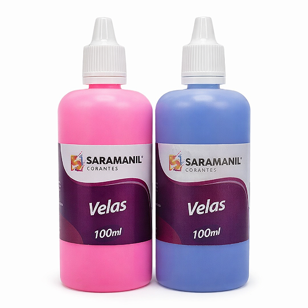 Kit 2 Corante Líquido para Velas 100ml Azul e Rosa Bebê Saramanil